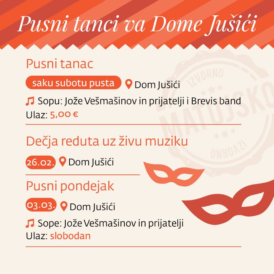 Pusni tanci va Dome Jušići!